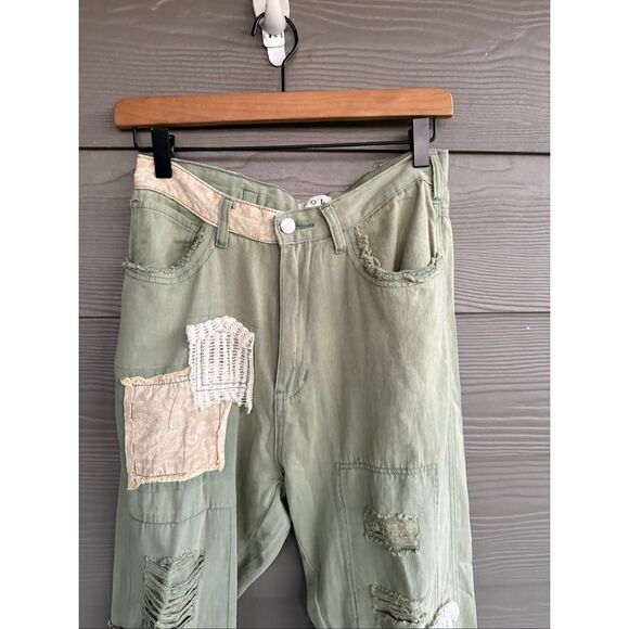 POL patchwork distressed pants - Picture 2 of 7